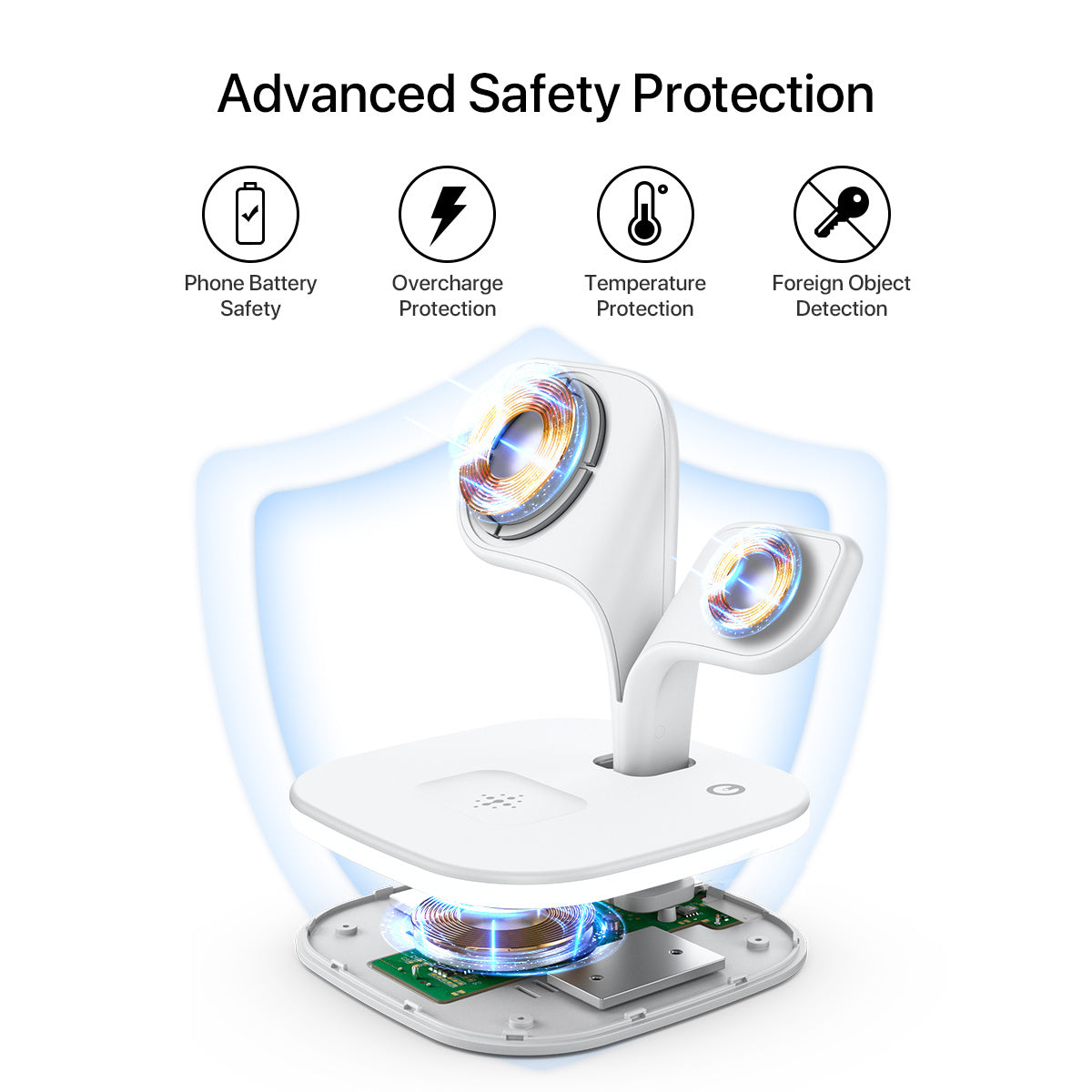 5 in 1 Magnetic Wireless Desktop Fast Charging Station For Multiple Devices