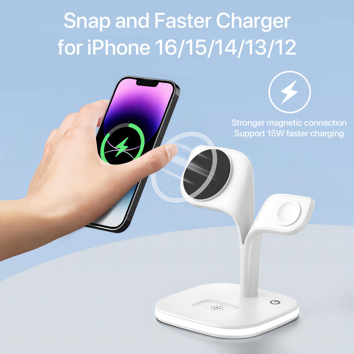 5 in 1 Magnetic Wireless Desktop Fast Charging Station For Multiple Devices