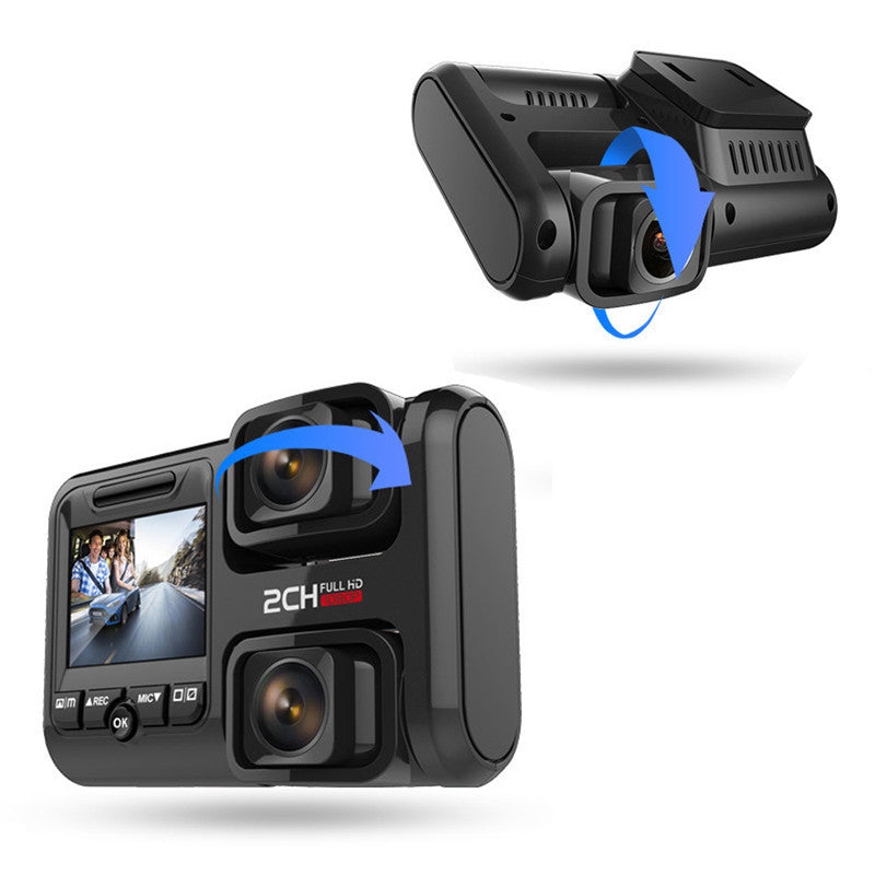 Front and rear dual recording high-definition driving recorder