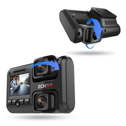 Front and rear dual recording high-definition driving recorder