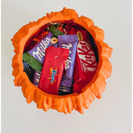 Melting Halloween Pumpkin Candy Bowl With Lid  spooky Bowl For Home Halloween